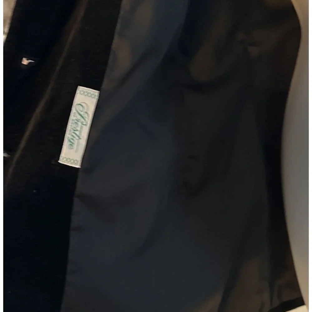 Vtg 1960's Women's Classic‎ Black Velvet Blazer Cotton by Butterfly For Prestige
